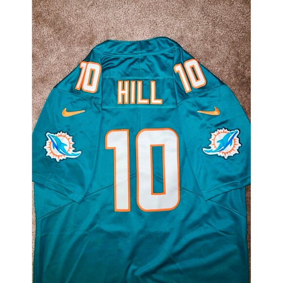 Tyreek Hill #10 Miami Dolphins Jersey Men’s Small Nike Aqua NFL NWT - Picture 9 of 9